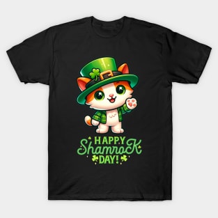 Lucky Charm Kitty: St. Patrick's Day Celebration Tee T-Shirt